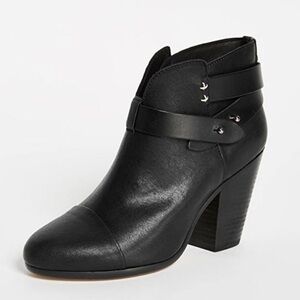 Rag & Bone Black Harrow Leather Heeled Boots